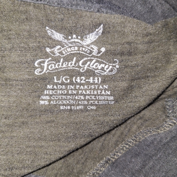 Faded glory thin hoodie raglan sleeves size large - Picture 6 of 6